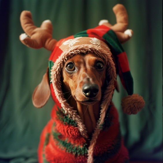 Dachsund Christmas Antlers